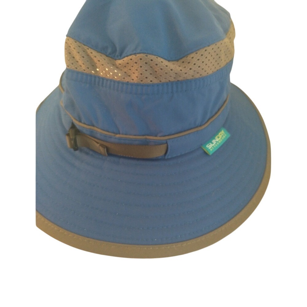 Sunday Afternoons Kids Blue Mesh Sun Hat Size M 2-5 Years Adjustable Wide Brim - Picture 7 of 9